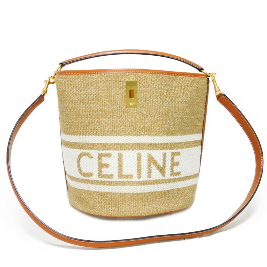 celine(セリーヌ)のセリーヌ バケット 16 セーズ ナチュラル タン 2WAY ショルダーバッグ ロゴ ハンドバッグ 195572DJB.02ET レディースのバッグ(ハンドバッグ)の商品写真