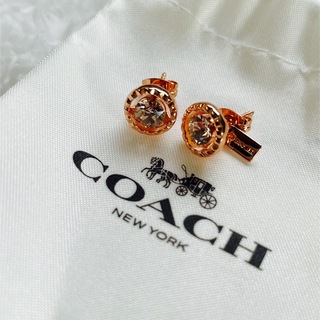 コーチ(COACH)のCOACHネックレス、ピアスセット(ピンクゴールド)(ネックレス)