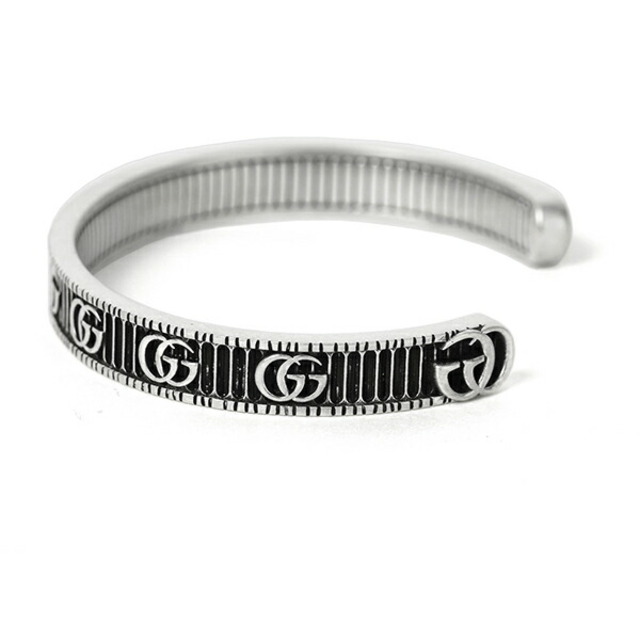 新品】グッチ GUCCI ダブルG シルバー ブレスレット バングル-