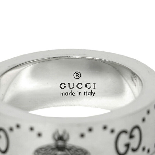 新品 グッチ GUCCI リング GG&ビー シルバー #14