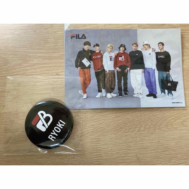 BE:FIRST FILA ポストカード　缶バッジ　RYOKI エンタメ/ホビーのタレントグッズ(アイドルグッズ)の商品写真