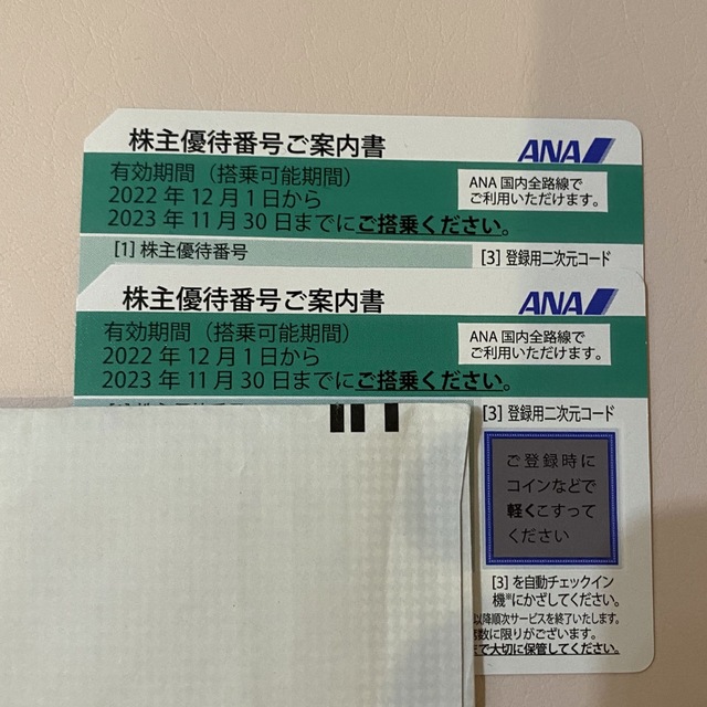ANA 株主優待　2枚 チケットの優待券/割引券(その他)の商品写真