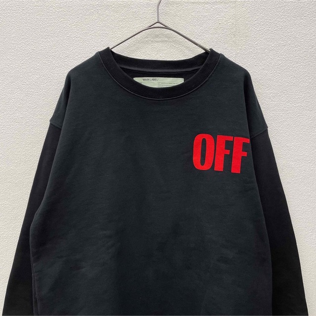 即納得価】 OFF-WHITE - オフホワイト スウェット Lサイズの通販 by え