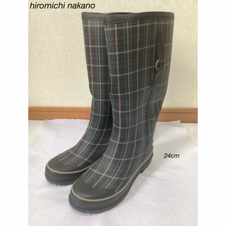 ヒロミチナカノ(HIROMICHI NAKANO)のhiromichi nakano チェック　長靴　24cm(レインブーツ/長靴)