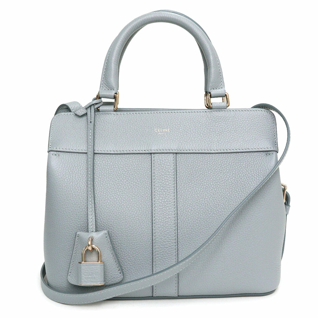 セリーヌ スモール カバ ドゥ フランス 2way ショルダー ハンドバッグ 斜め掛け カーフスキン レザー Arctic Blue ブルー 青 191963 CELINE（新品・未使用品）