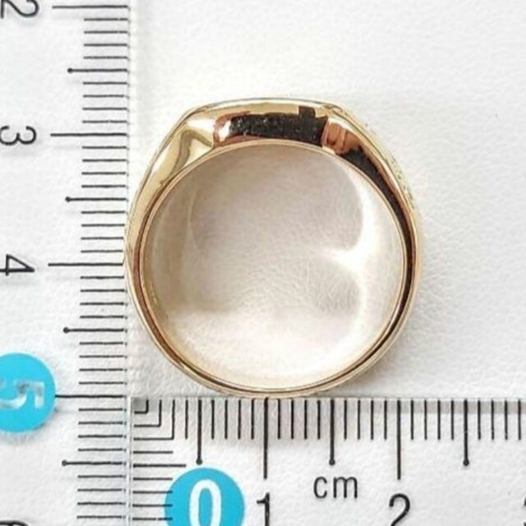 【五光留め】ダイヤモンド 印台 リング 0.63ct メンズのアクセサリー(リング(指輪))の商品写真