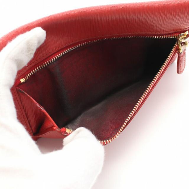 PRADA(プラダ)のVITELLO MOVE エンベロップ 二つ折り長財布 レザー レッド レディースのファッション小物(財布)の商品写真