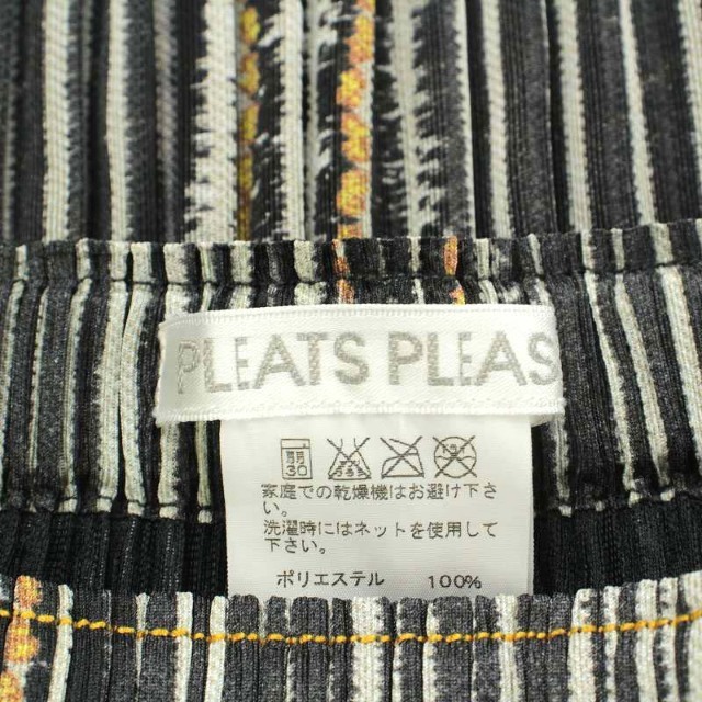 プリーツプリーズ イッセイミヤケ プリーツスカート 5 XL グレー 黒の