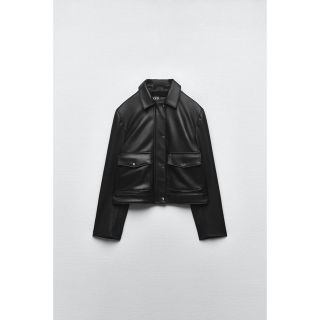 ザラ(ZARA)のZARA フェイクレザー ジャケット XS(ライダースジャケット)