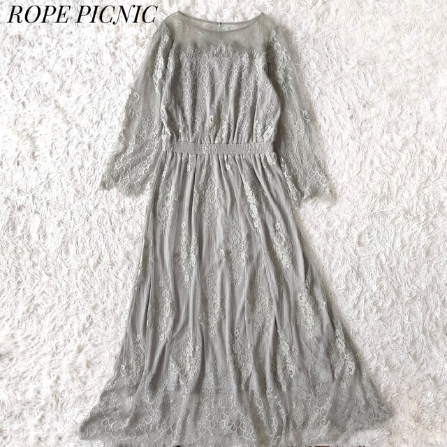 ROPÉ PICNIC ロペピクニック モンエトワール レースワンピース カーキ