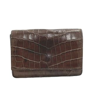 BOTTEGAVENETA ボッテガヴェネタ カードケース イントレチャート 名刺入れ 革 ビジネス ライトグリーン 小物 667141 レザー    フェンネル ゴールド金具 レディース 定番 美品【品】