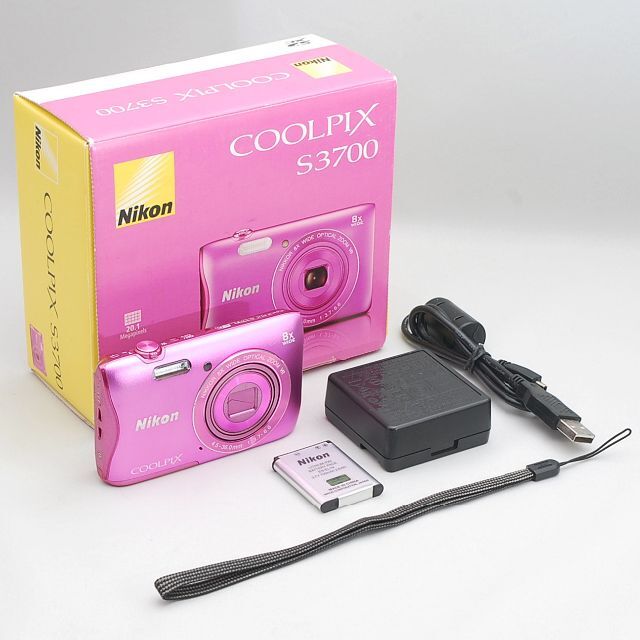 Nikon(ニコン)のニコン クールピクス S3700 Wi-Fi搭載 2005万画素 スマホ/家電/カメラのカメラ(コンパクトデジタルカメラ)の商品写真