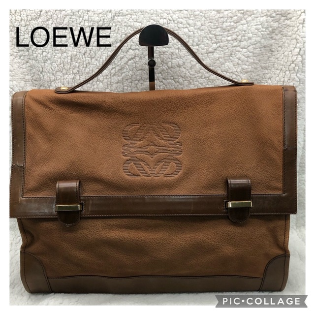 LOEWE - LOEWE ロエベ ヴィンテージ アナグラム レザーブリーフケース