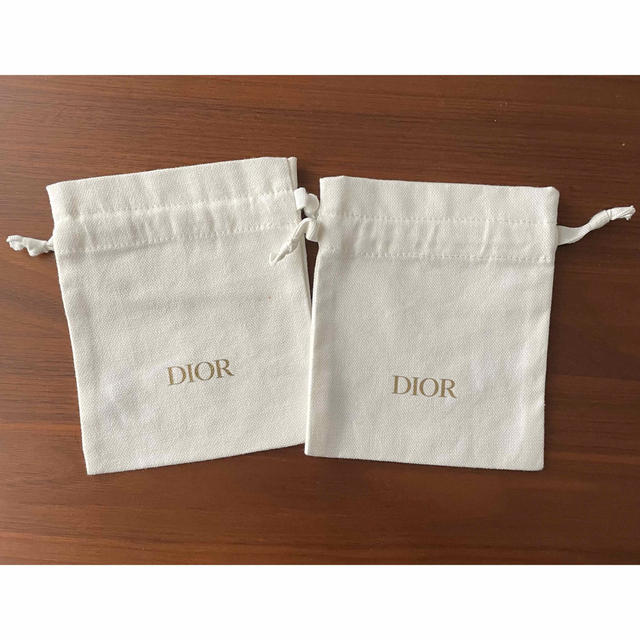 Christian Dior(クリスチャンディオール)の［匿名配送］Dior ノベルティ　巾着　2枚セット レディースのファッション小物(ポーチ)の商品写真