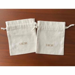 クリスチャンディオール(Christian Dior)の［匿名配送］Dior ノベルティ　巾着　2枚セット(ポーチ)