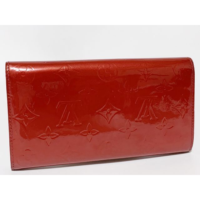 ルイヴィトン ヴェルニ 二つ折り 財布 赤 箱・保存袋 K4 1