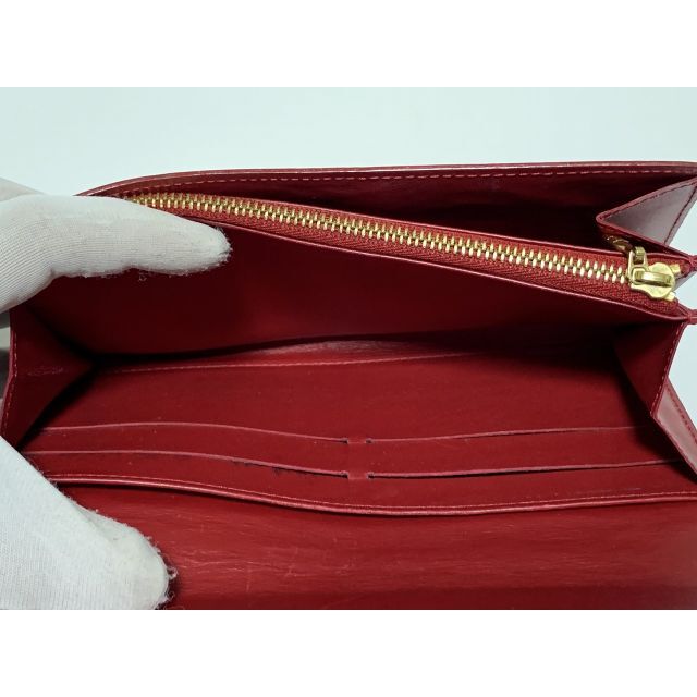 ルイヴィトン ヴェルニ 二つ折り 財布 赤 箱・保存袋 K4