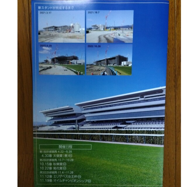 京都競馬場グランドオープンレーシングプログラム＆メモリアルカード エンタメ/ホビーのコレクション(ノベルティグッズ)の商品写真