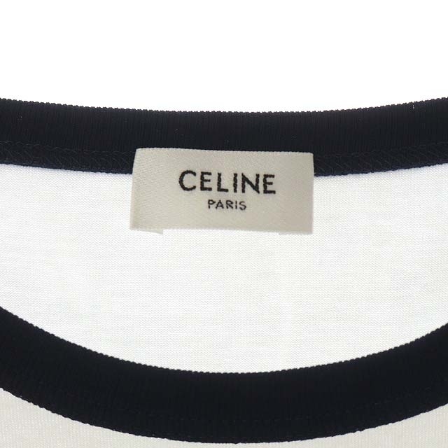 celine(セリーヌ)のセリーヌ PARIS Tシャツ カットソー 半袖 S 白 紺 2X855501F メンズのトップス(Tシャツ/カットソー(半袖/袖なし))の商品写真