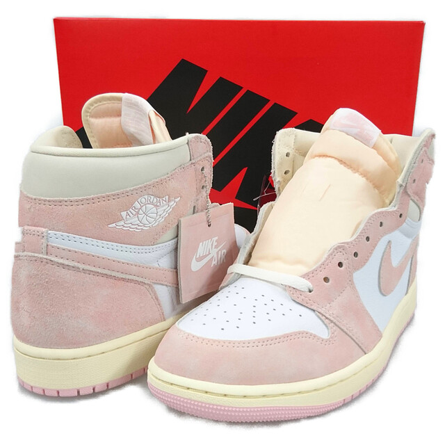 NIKE(ナイキ)のNIKE ナイキ FD2596-600 WMNS AIR JORDAN 1 RETRO HI OG エアジョーダン シューズ ピンク×ホワイト WMNS サイズUS11=28cm 正規品 / 30735 レディースの靴/シューズ(スニーカー)の商品写真