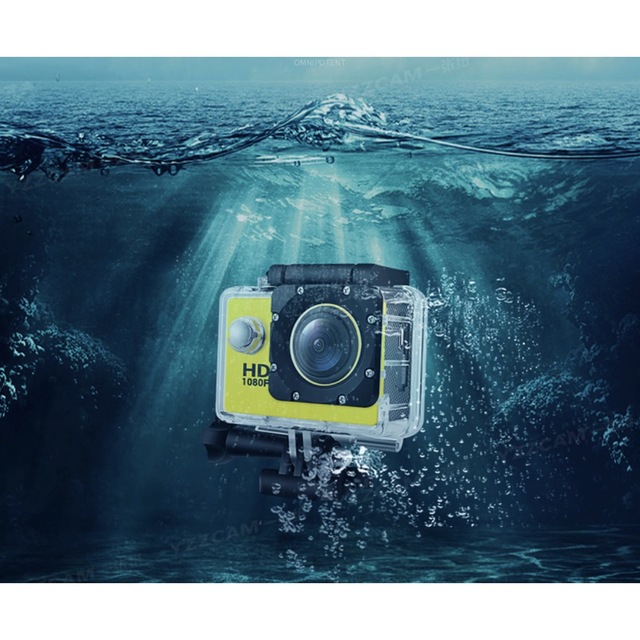 アクションカメラ SJ4000E　イエロー 防水ビデオカメラ 新作 ハイビジョン スマホ/家電/カメラのカメラ(ビデオカメラ)の商品写真