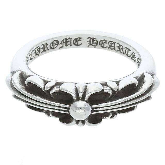 Chrome Hearts(クロムハーツ)のクロムハーツ  BABY CLASSIC/ベイビークラシックフローラルクロス シルバーリング メンズ 9号 メンズのアクセサリー(リング(指輪))の商品写真