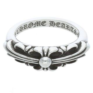 クロムハーツ(Chrome Hearts)のクロムハーツ  BABY CLASSIC/ベイビークラシックフローラルクロス シルバーリング メンズ 9号(リング(指輪))