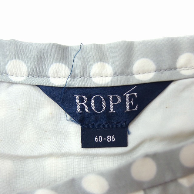 ROPE’(ロペ)のロペ ROPE ドット柄 プリーツスカート ひざ下丈 60-86 グレー 灰 レディースのスカート(ひざ丈スカート)の商品写真