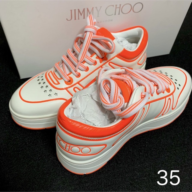 JIMMY CHOO(ジミーチュウ)の新品未使用 ジミーチュウ JIMMY CHOO HAWAII X ネオンカラー レディースの靴/シューズ(スニーカー)の商品写真