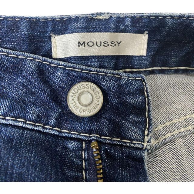 moussy(マウジー)の【美品！ホワイトステッチ！】MOUSSY STRECH SKINNYデニムパンツ レディースのパンツ(デニム/ジーンズ)の商品写真