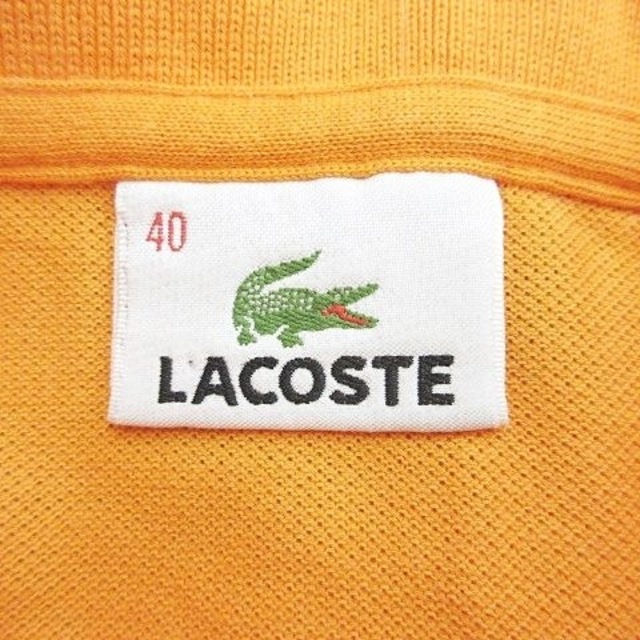 LACOSTE(ラコステ)のラコステ LACOSTE ポロシャツ ノースリーブ ロゴ 綿 オレンジ 40 レディースのトップス(ポロシャツ)の商品写真