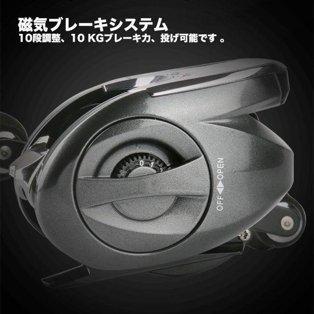 YU87R ベイトリール ラインカウンター付き デジタルディスプレイ搭載10kg標準スプール巻糸量