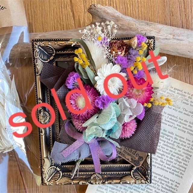 ドライフラワー写真たて フォトスタンド アート花束 雑貨 母の日 プチギフト | フリマアプリ ラクマ