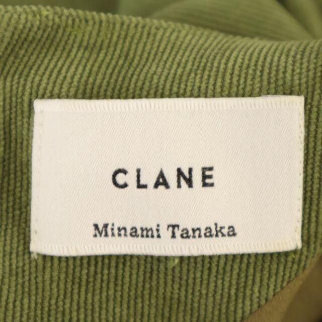 クラネ ノースリーブ コーデュロイ オールインワン 1 グリーン系 CLANE バックジップ レディース 【中古】  【230426】 レディースのパンツ(オールインワン)の商品写真