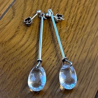 ジョージジェンセン(Georg Jensen)の【やんちゃん様専用です】ジョージジェンセン Dew Drop  ロッククリスタル(ピアス)