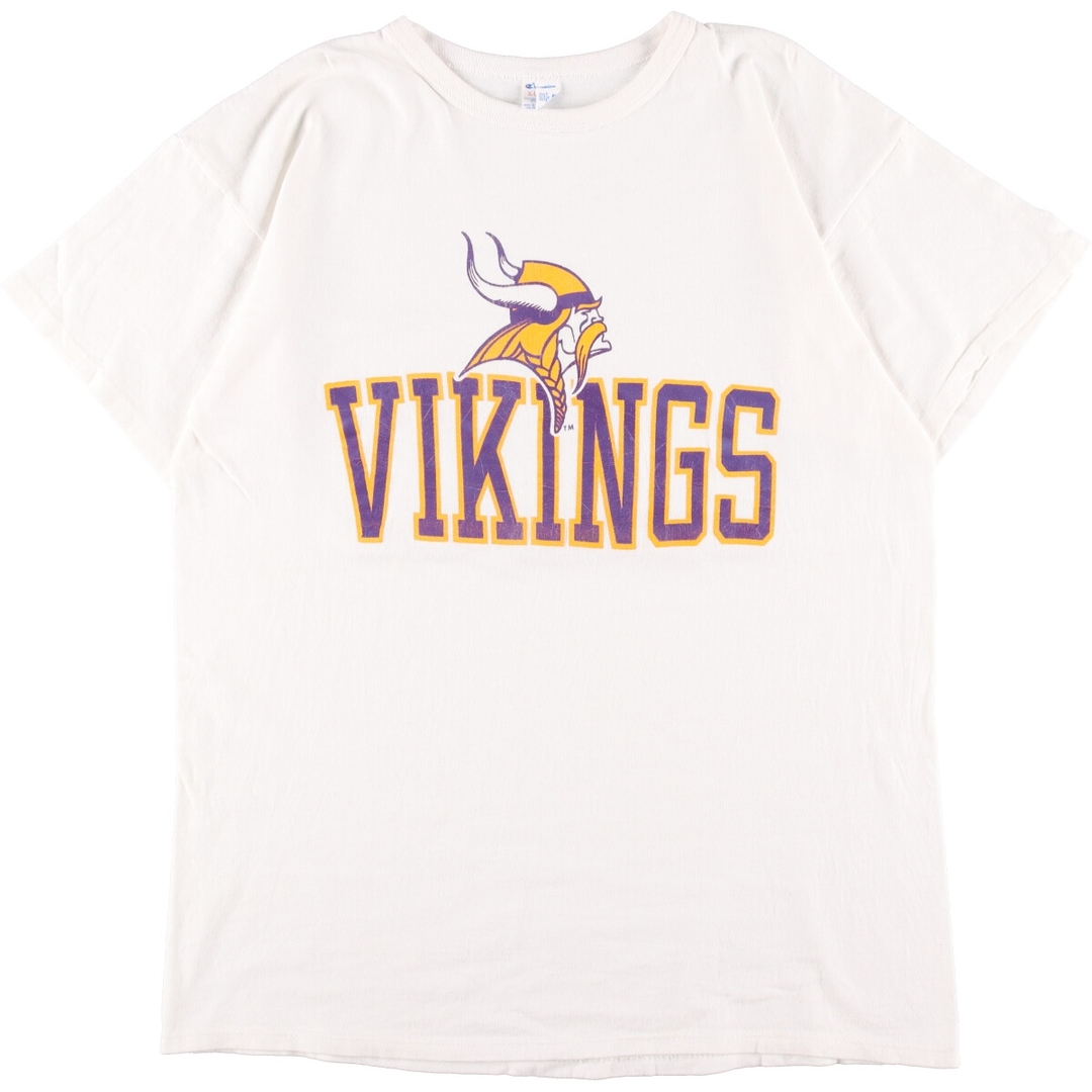 80年代 チャンピオン Champion トリコタグ NFL MINNESOTA VIKINGS ミネソタバイキングス スポーツTシャツ USA製 メンズL ヴィンテージ /eaa329661