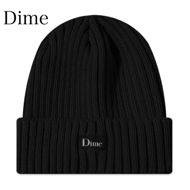 Dime point logo black beanie