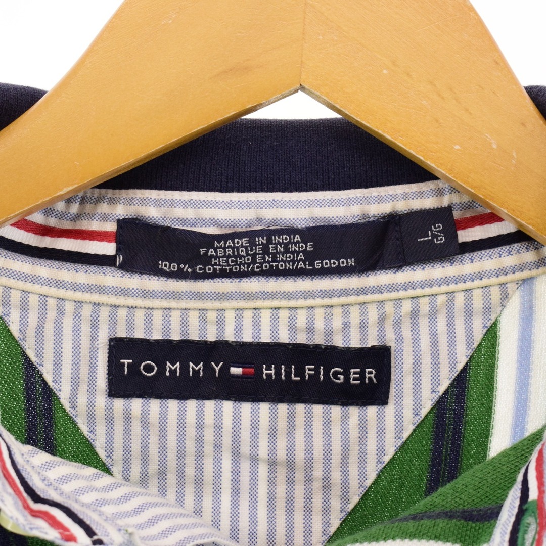 TOMMY HILFIGER(トミーヒルフィガー)の古着 トミーヒルフィガー TOMMY HILFIGER 半袖 ポロシャツ メンズL ヴィンテージ /eaa320774 メンズのトップス(ポロシャツ)の商品写真