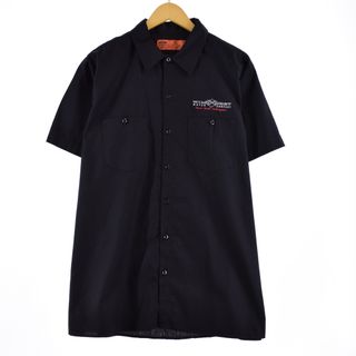 ディッキーズ(Dickies)の古着 ディッキーズ Dickies バックプリント 半袖 ワークシャツ メンズXXL /eaa331242(シャツ)