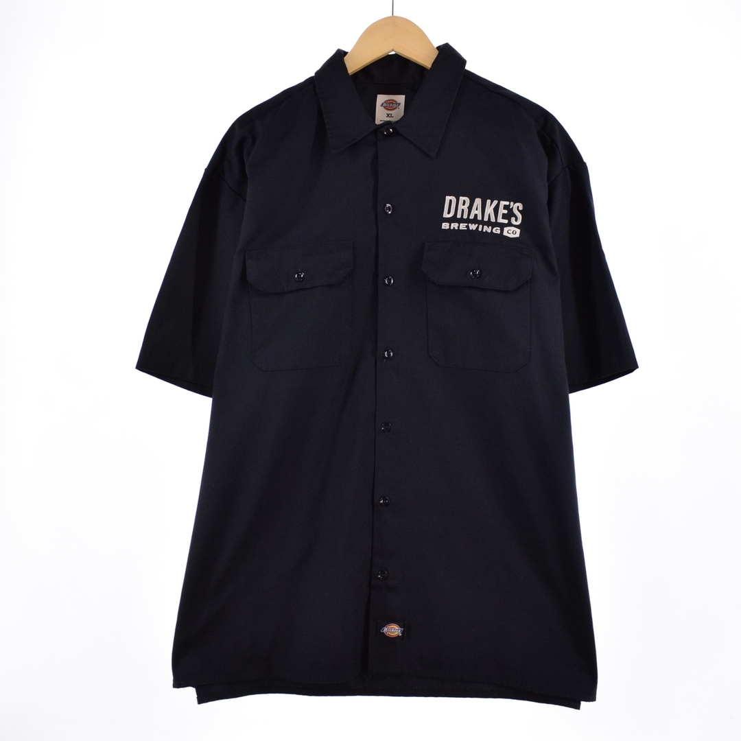 ディッキーズ Dickies バックプリント 半袖 ワークシャツ メンズXL /eaa331246