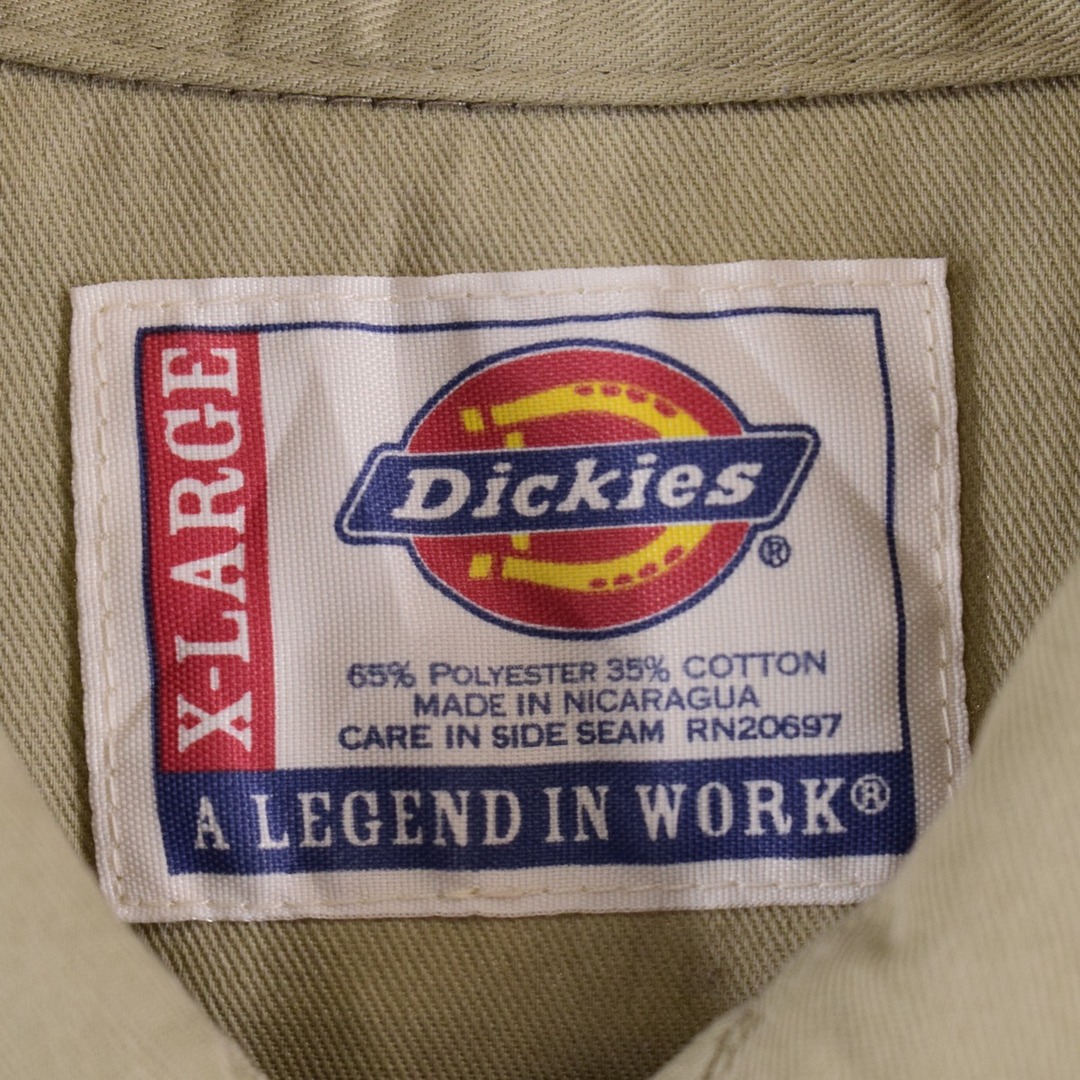 Dickies(ディッキーズ)の古着 ディッキーズ Dickies 半袖 ワークシャツ メンズXXL /eaa331250 メンズのトップス(シャツ)の商品写真