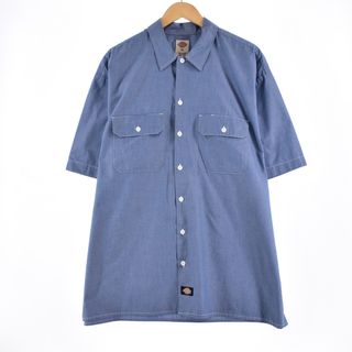 ディッキーズ(Dickies)の古着 ディッキーズ Dickies 半袖 ワークシャツ メンズXL /eaa331251(シャツ)