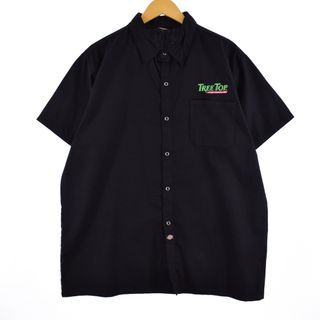 ディッキーズ(Dickies)の古着 ディッキーズ Dickies 半袖 ワークシャツ メンズXL /eaa332934(シャツ)