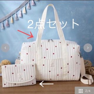 シマムラ(しまむら)のマザーズバッグ　　母子手帳ケース　2点セット　ハート　cottoli  コトリ(トートバッグ)