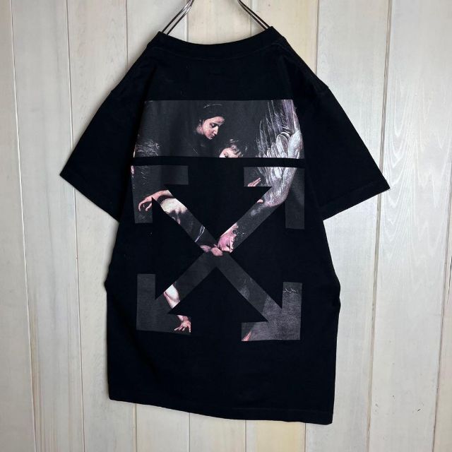 超人気デザイン】オフホワイト☆両面ロゴ入りTシャツ クロスアロー