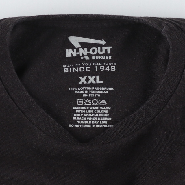 IN-N-OUT BURGER Anniversary 1948-2018 両面プリント アドバタイジングTシャツ メンズXL /eaa332615