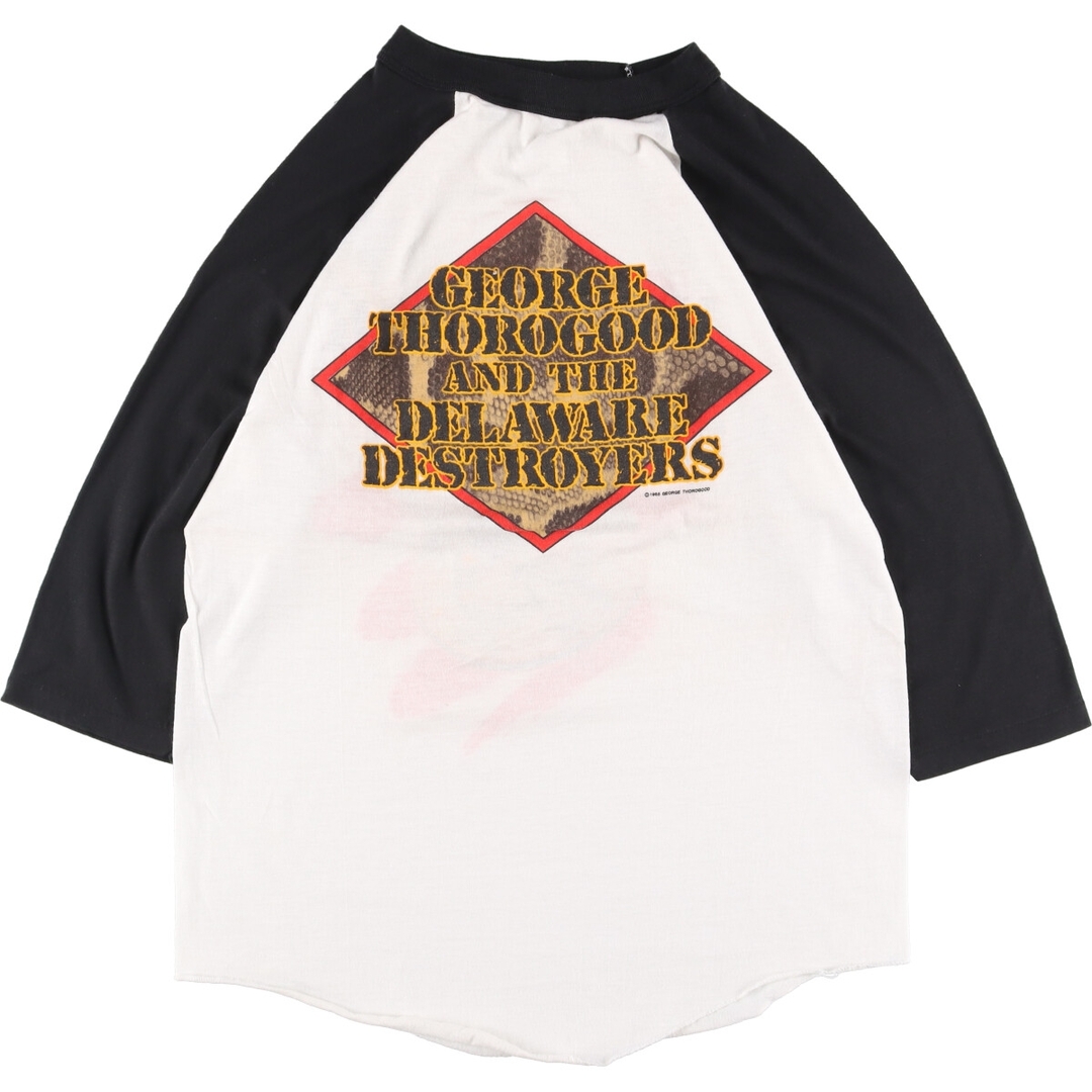 80年代 シグナル SIGNAL GEORGE THOROGOOD ジョージサラグッド MAVERICK TOUR 1985 ラグラン バンドTシャツ バンT USA製 メンズM ヴィンテージ /eaa332682