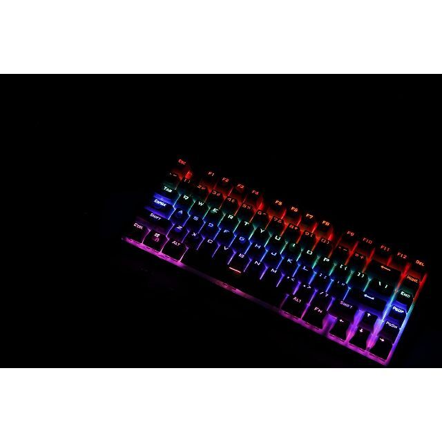 人気商品】E元素ゲーミングキーボード 茶軸81キーメカニカル式 ...