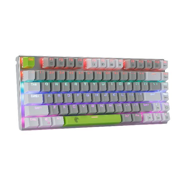 人気商品】E元素ゲーミングキーボード 茶軸81キーメカニカル式 ...