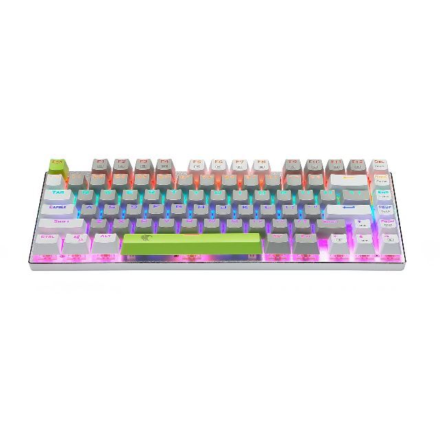人気商品】E元素ゲーミングキーボード 茶軸81キーメカニカル式 ...